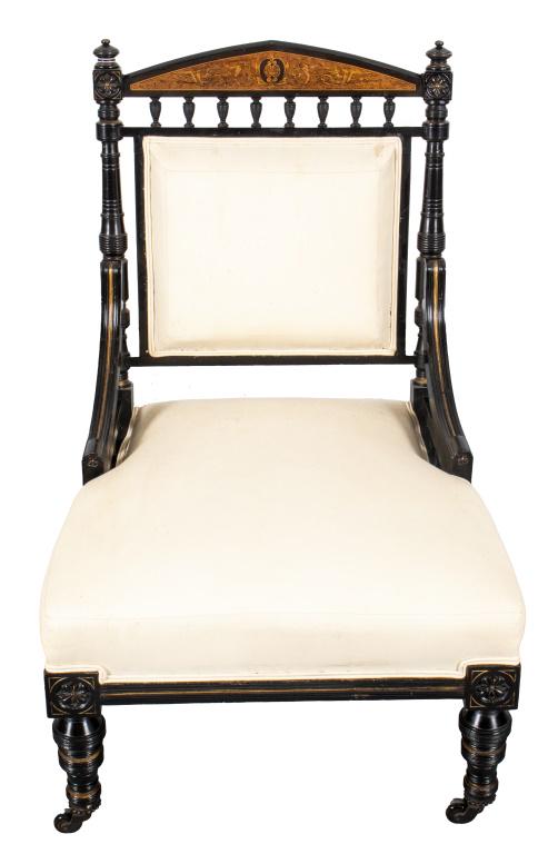 American Aesthetic Movement Ebonized Slipper Chair (1 of 9)