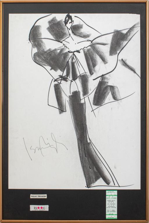 Isaac Mizrahi Mixed Media Fashion Sketch, 2000 (1 of 12)