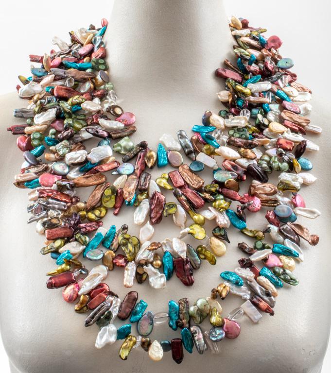 Joan Hornig Keshi Pearl Statement Necklace 7 Str. (1 of 9)
