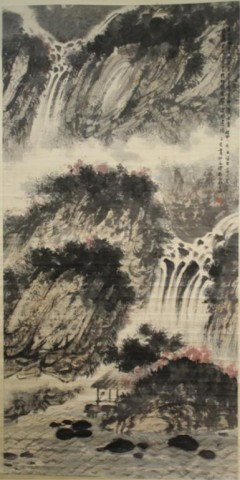 Chinese Scroll Landscape Painting attr. Fu Baoshi