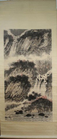 Chinese Scroll Landscape Painting attr. Fu Baoshi - 2