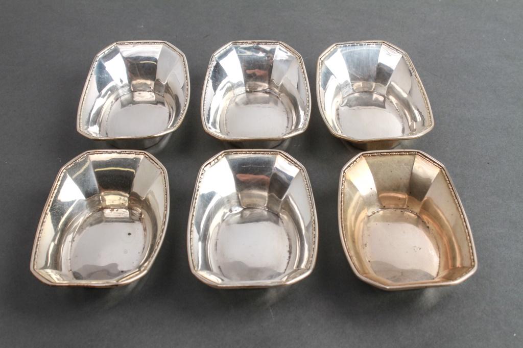 Webster Sterling Silver Oblong Nut Trays Set of 6 (1 of 4)
