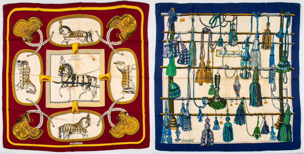 Vintage Hermes Classical Motif Silk Scarves, 2 (1 of 10)