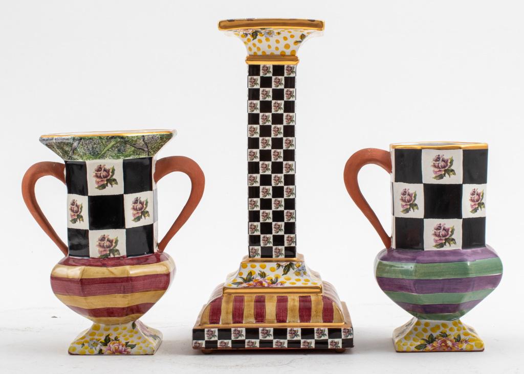 MacKenzie-Childs Ceramic Urns & Candlestick, 3 (1 of 12)