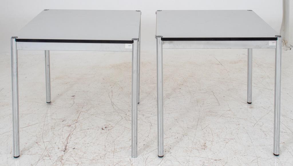 Modern Chrome and White Formica Card Tables, 2 (1 of 10)