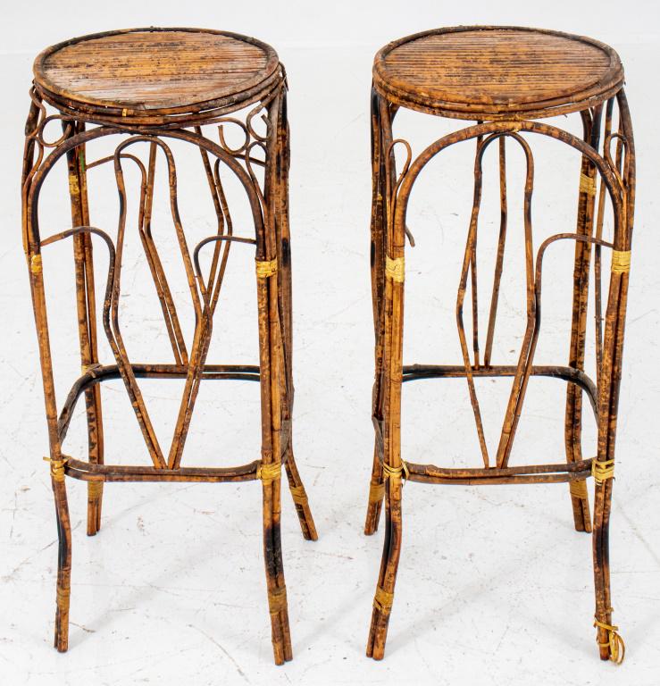 Vintage Rattan Stands or Occasional Tables, 2 (1 of 9)