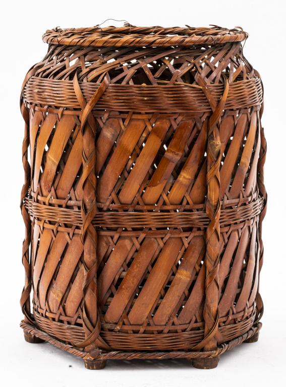 Decorative Woven Bamboo Basket (1 of 6)