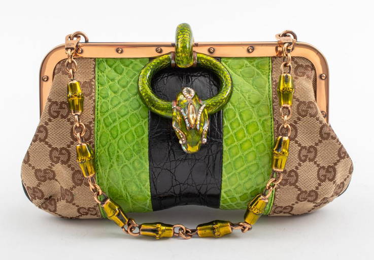 GUCCI Tom Ford Limited Edition Snake Serpent Horsebit Embellished Clutch Bag