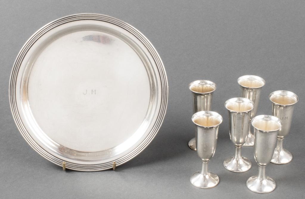 Cartier Sterling Silver Cordials & Tray (1 of 10)