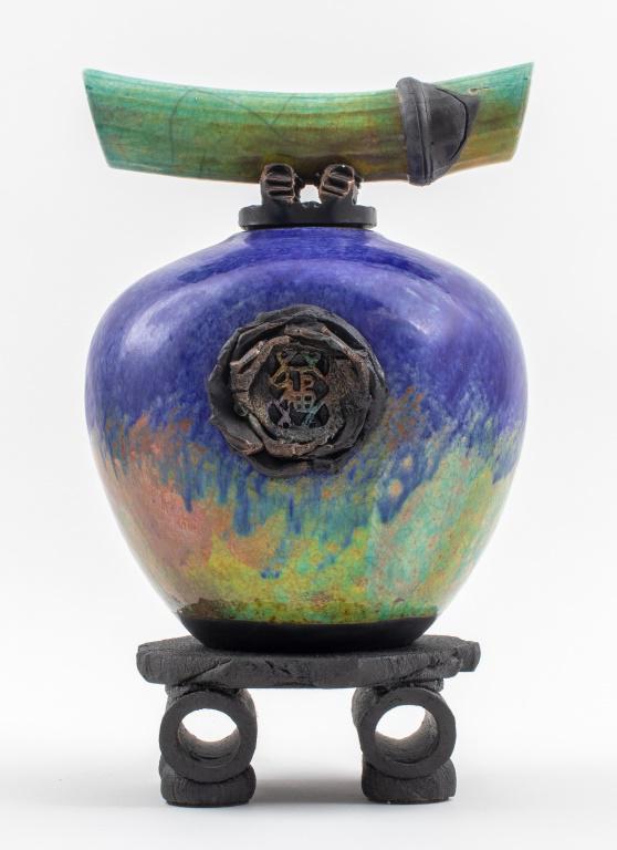 Matthew Lovein Raku Post Modern Wishkeeper (1 of 14)
