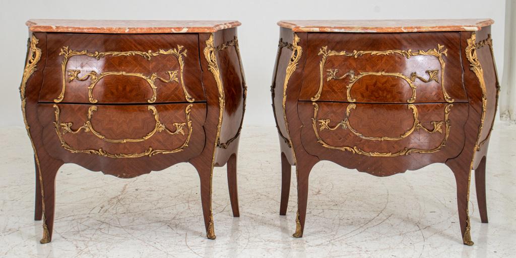 Louis XV Style Parquetry Commodes, Pair (1 of 11)