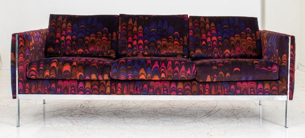 Milo Baughman Jack Lenor Larsen Mid Century Sofa (1 of 10)