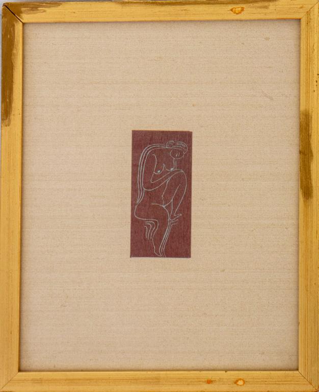 Art Deco Abstract Figurative Drawing on Panel (1 of 5)