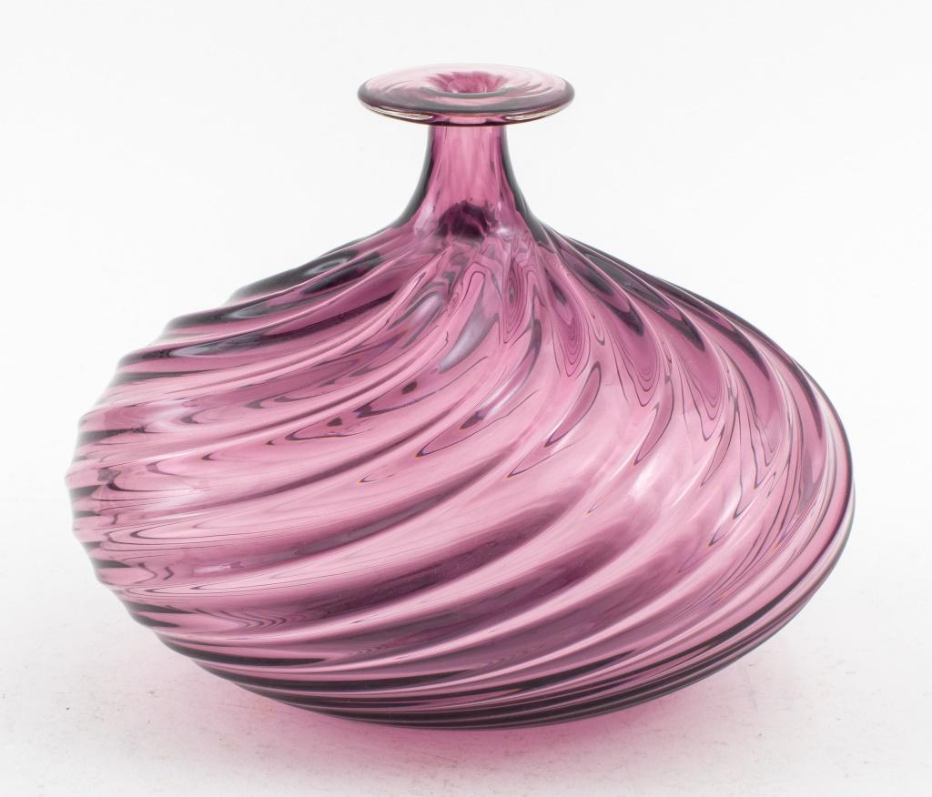 Murano Cenedese Purple Glass Vase (1 of 8)