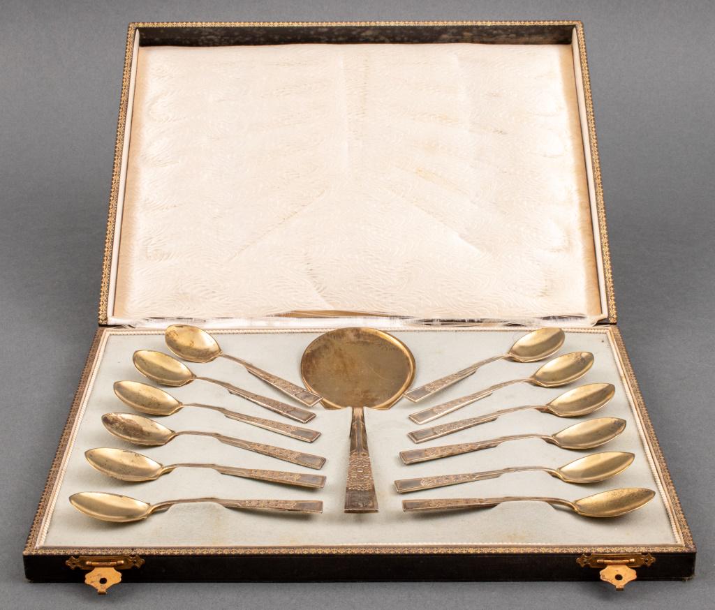 German Arts & Crafts Vermeil Ice Cream Service (1 of 5)