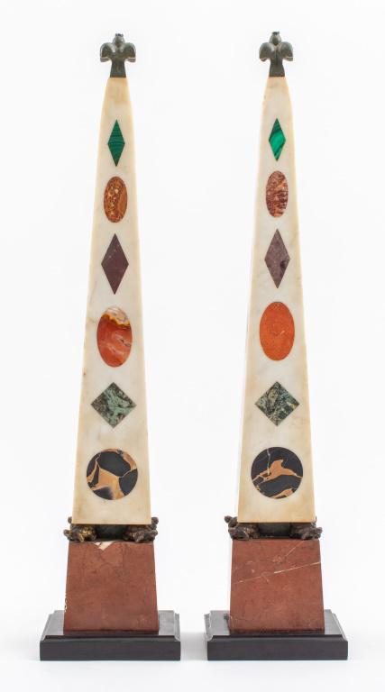 Grand Tour Italian Marble Obelisks, Pr (1 of 8)