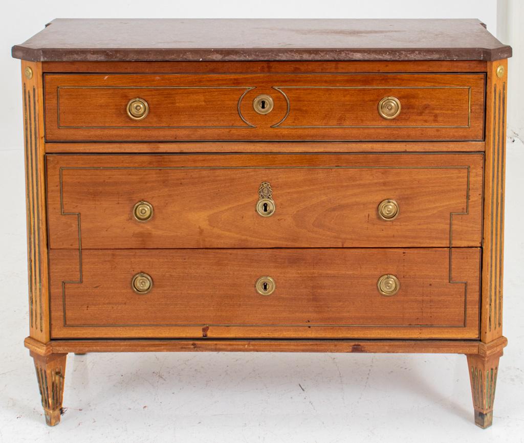 Baltic Neoclassical Brass & Mahogany Commode (1 of 17)