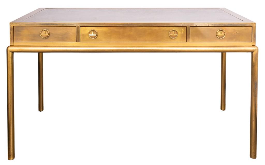 Bernard Rohne for Mastercraft Modern Brass Desk (1 of 10)