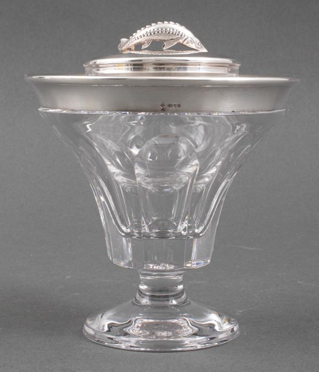 Elizabeth II Asprey Silver and Crystal Caviar Dish (1 of 10)