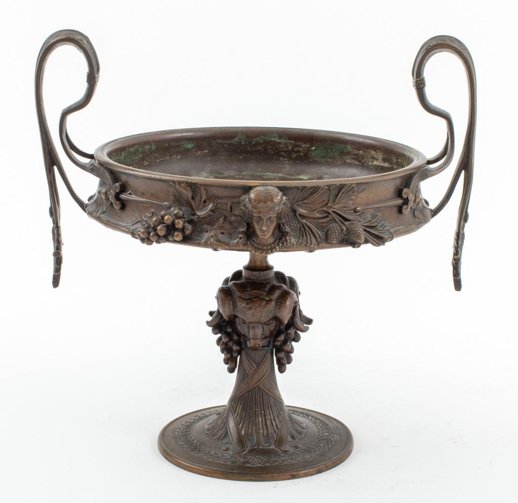 F. Barbedienne Neoclassical Patinated Bronze Tazza (1 of 15)