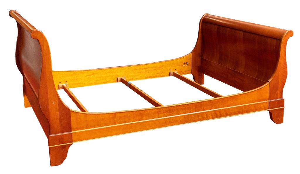 Empire Style Mahogany Sleigh Bed (1 of 8)