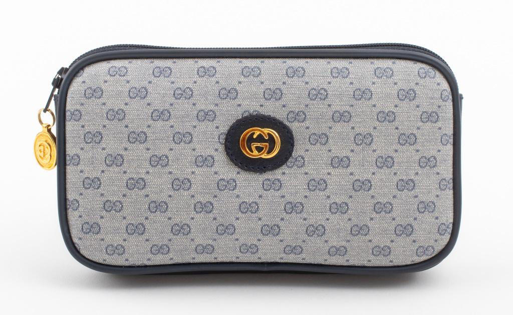Vintage Gucci Navy Blue Clutch or Cosmetic Bag (1 of 6)