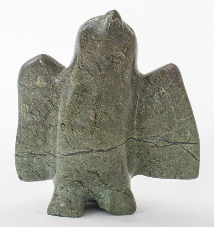Inuit Carved Hardstone Eagle Sculpture (1 of 9)