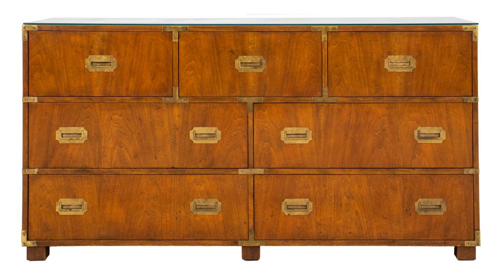 Baker Furniture Brass Bound 7Drawer Mahogany Chest (1 of 8)