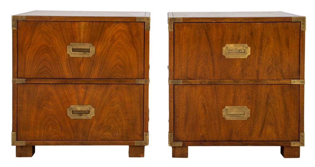 Baker Furniture Brass Bound Mahogany End Tables, 2 (1 of 10)
