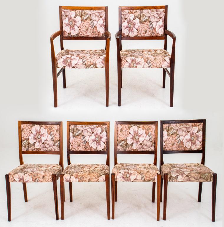 Swedish Mid Century Modern Teak Dining Chairs, 6 (1 of 14)