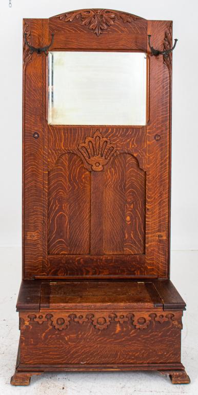 Arts and Crafts Oak Hall Stand, ca. 1910 (1 of 11)