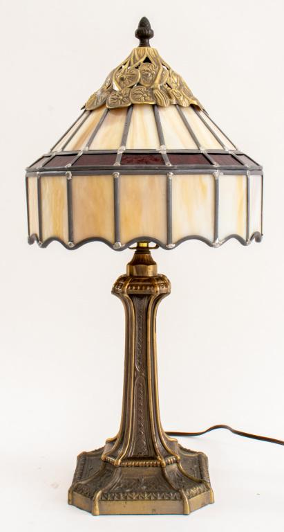 American Mission Style Stained Glass Lamp (1 of 5)