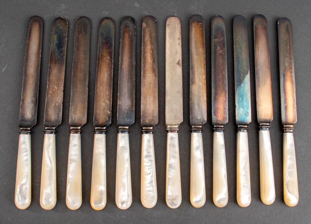 Gorham Mother of Pearl-Handled Dinner Knives, 12 (1 of 4)