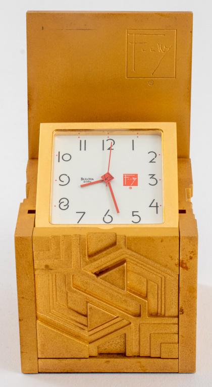 Frank Lloyd Wright Bulova Cube Clock 1980s (1 of 6)