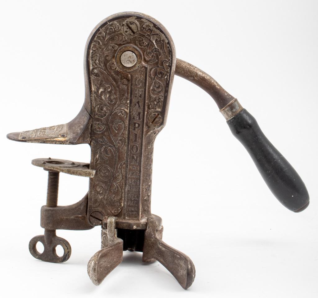 "Champion" Model Cast-Iron Table-Mounted Corkscrew (1 of 10)