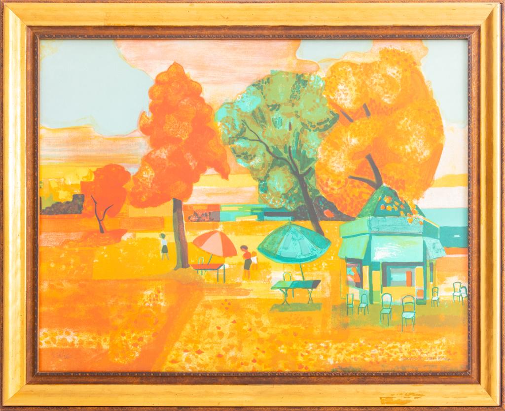 Georges Lambert "Les Tuilleries" Paris Lithograph (1 of 10)