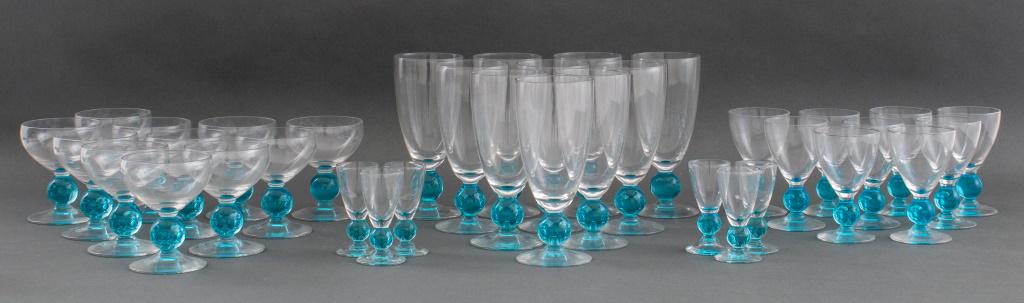 Blue/Clear Assembled Cocktail Glassware Service 36 (1 of 4)