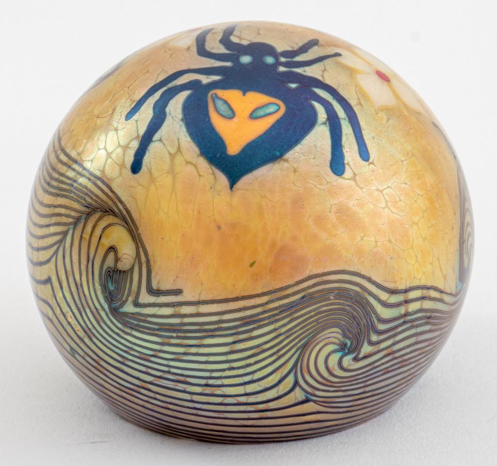Orient & Flume Favrile Flower & Spider Paperweight (1 of 8)