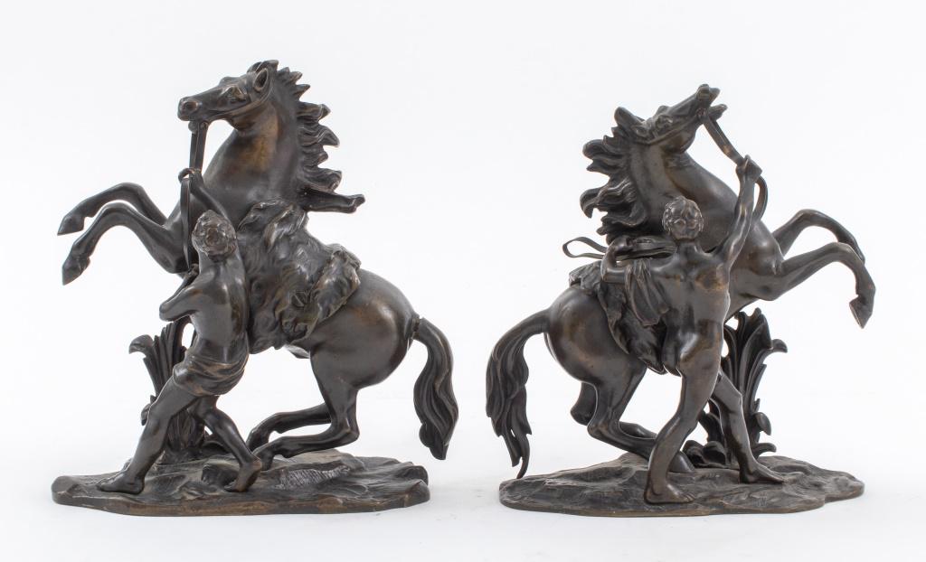 After Guillaume Coustou Bronze Marly Horses, Pair (1 of 12)