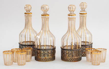 Boin-Taburet Gilt Silver & Glass Decanter Set, 11 (1 of 8)