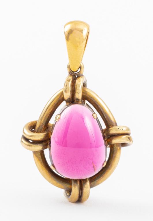 14K Yellow Gold Amethyst Pendant (1 of 4)