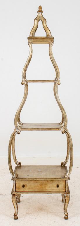 Carole Stupell Italian Silvered Pagoda Etagere (1 of 16)