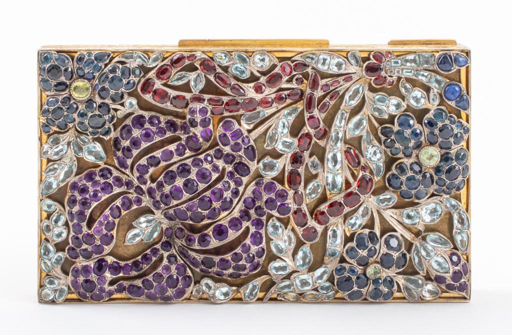 Antique Vermeil & Multi-Colored Gemstone Compact (1 of 12)