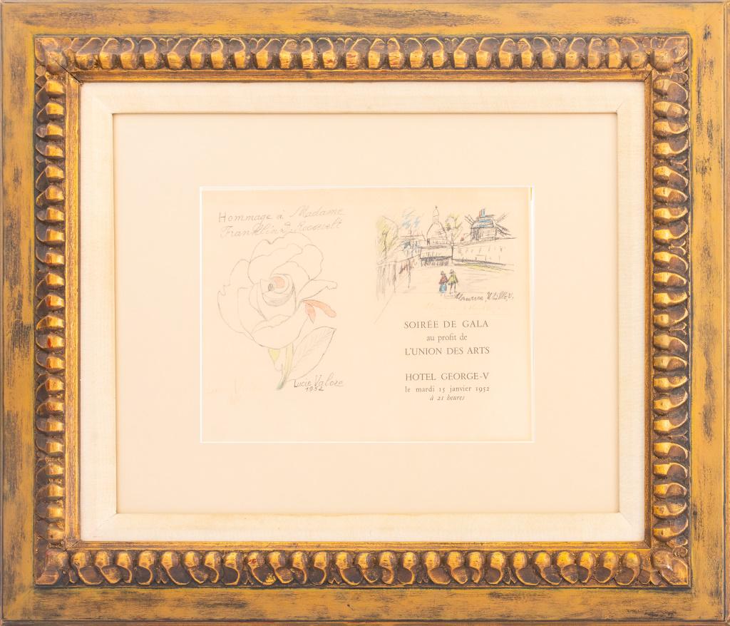 Maurice Utrillo & Lucie Valore Signed Print Invite (1 of 8)