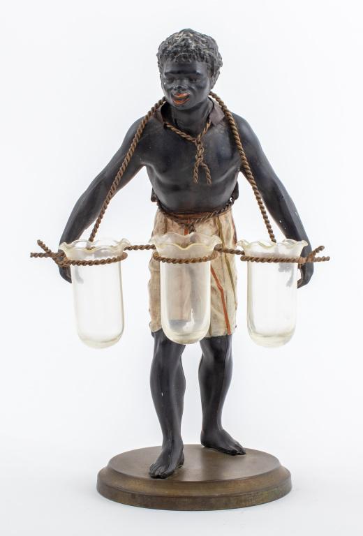 Polychromed Figure of a Blackamoor Flower Seller (1 of 13)