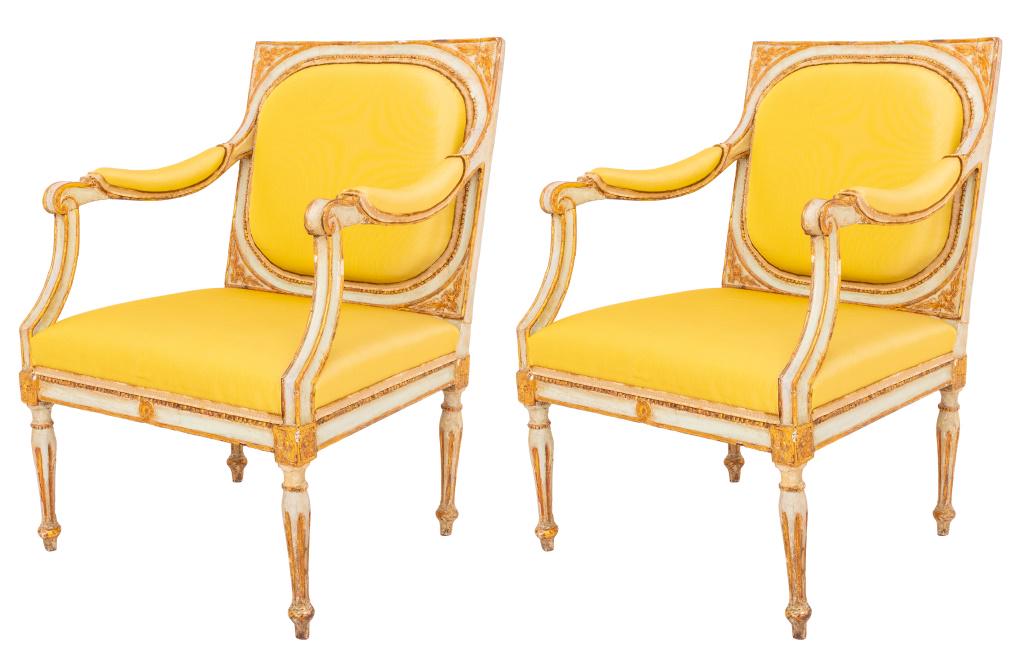 Venetian Neoclassical Arm Chairs, ca. 1800, Pair (1 of 9)
