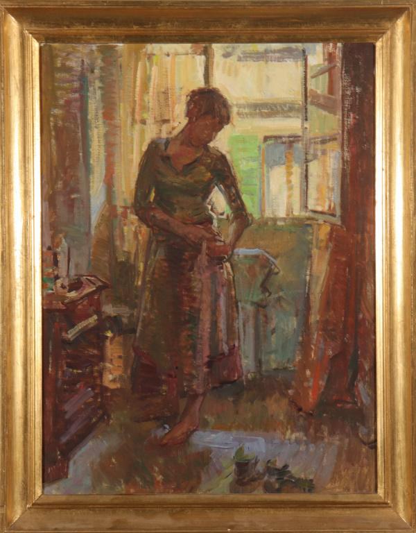Ben Fenske "Johanna Fixing Her Skirt" Oil (1 of 6)