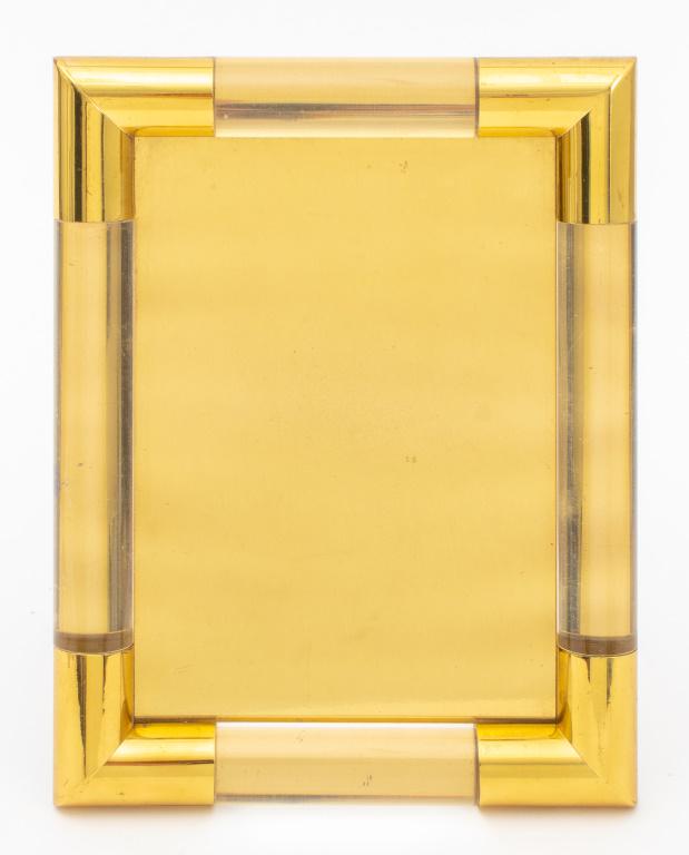 Gucci Gold-Tone Metal & Clear Acrylic Frame (1 of 5)