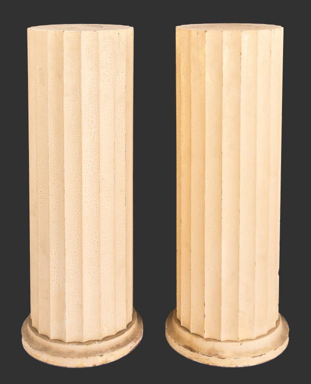 Neoclassical Style Fluted Part Columns, Pair (1 of 5)