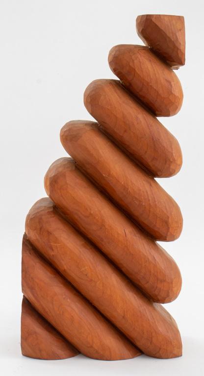 Illegibly Signed Abstract Wood Sculpture (1 of 7)